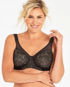 Image of Berlei Lace Black/Nude Minimiser Bra