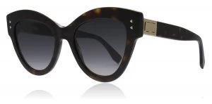 Image of Fendi FF0266/S Sunglasses Dark Havana 086 52mm