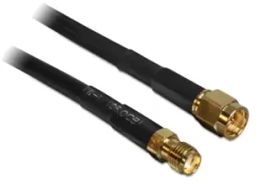 Image of DeLOCK 2m SMA m/f coaxial cable CFD200 Black