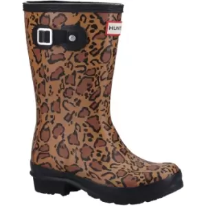 Image of Hunter Girls Original Leopard Print Wellington Boots UK Size 4 (EU 37)