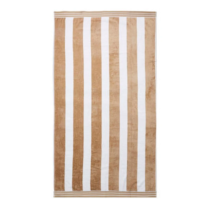 Image of Allure Bath Fashions Jumbo Cabana Stripe Beach Towel - Taupe