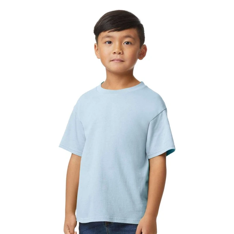 Image of Gildan Midweight Soft Touch T-Shirt in Light Blue Size: XS Light Blue Unisex XS