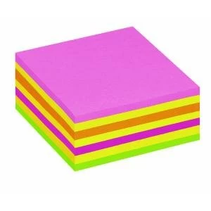Image of Post It Neon Pink Rainbow Cube Hanging Flow Wrap 325 Sheet Cube 2014LP