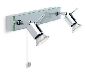 Image of 2 Light Switched Spotlights Bar Light Aluminium, Clear Glass, GU10
