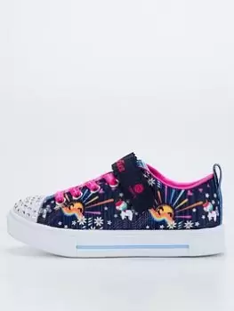 Image of Skechers Kids Twinkle Sparks Unicorn Trainer - Multi , Navy, Size 11 Younger
