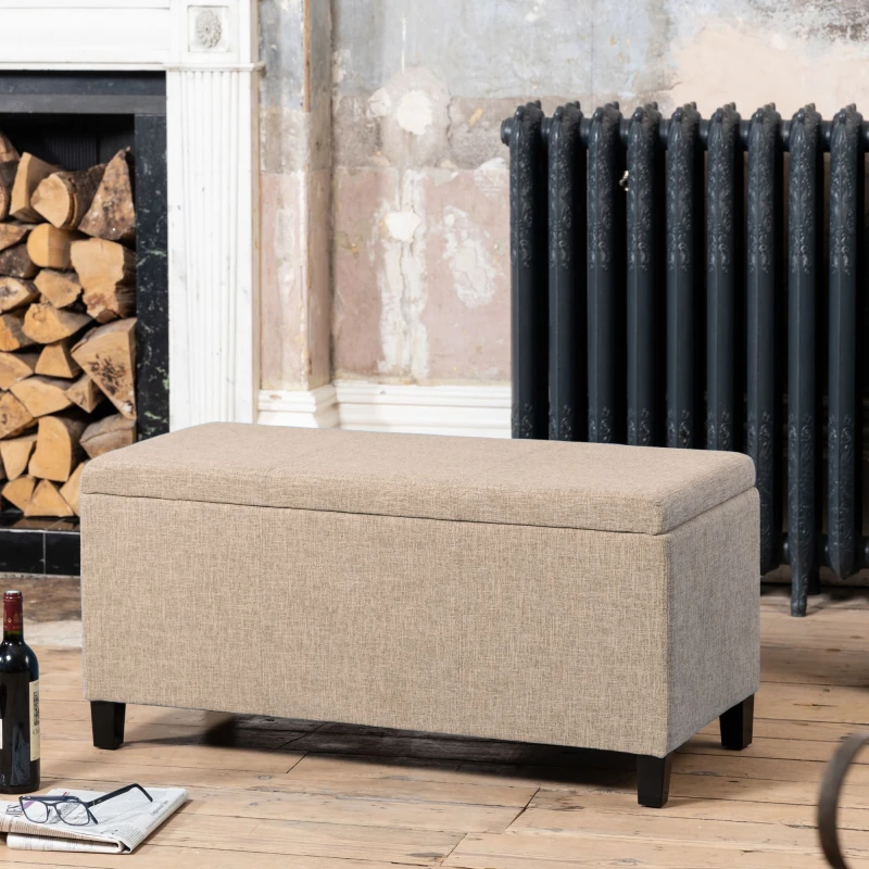 Image of Artemis Home Henbury Storage Ottoman in Light Brown Light Brown Unisex