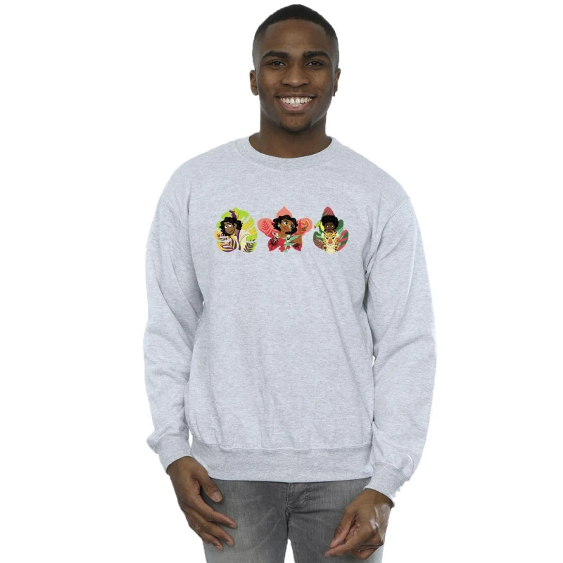 Image of Disney Men Encanto Family Line Sweatshirt in Grey Size: Small Grey S Male 5063153621978