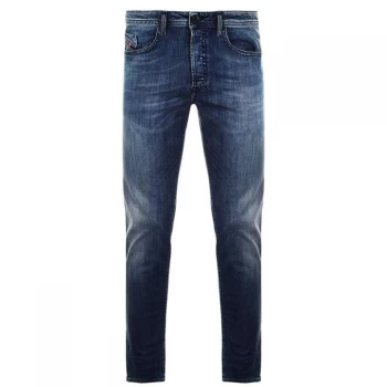 Image of Diesel Buster Tapered Jeans - Blue/Grn 84AS