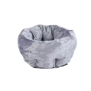 Image of Scruffs Velvet Pet Bed - Grey