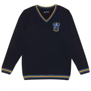 Image of Harry Potter Mens Ravenclaw Knitted Jumper (M) (Navy)