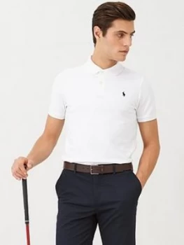 Image of Polo Ralph Lauren Golf Stretch Mesh Polo Shirt - White, Size S, Men