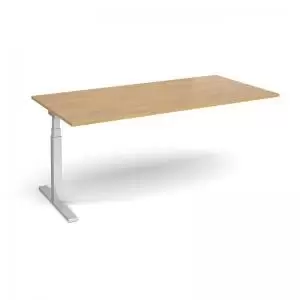 Image of Elev8 Touch boardroom table add on unit 2000mm x 1000mm - silver frame
