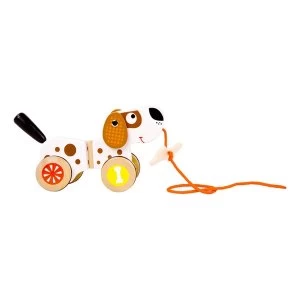 Image of Legler - Small Foot Pull-along Animal Dog Wooden Kid's Toy (Multi-colour)