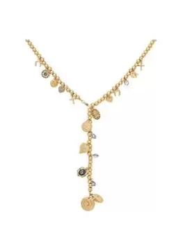 Image of Bibi Bijoux Gold Lucky Charm Long Lariat Necklace
