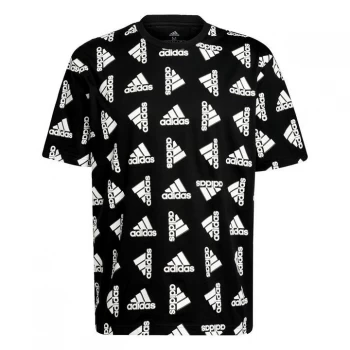 Image of adidas Essentials Loose Giant Logo T-Shirt (Gender Neutra - Black