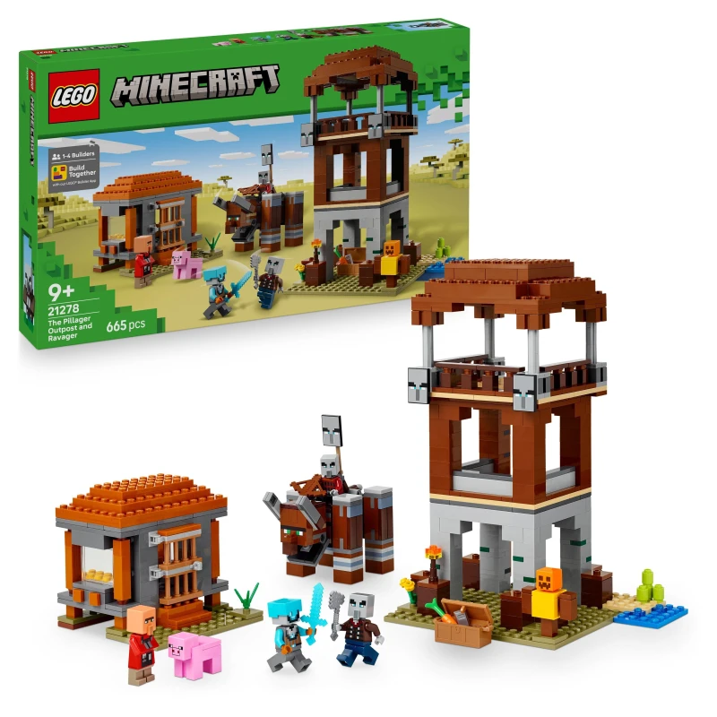 Image of LEGO LEGO Minecraft The Pillager Outpost and Ravager Gamer Building Toy Gift 21278 Lego One Size Multi 72208499000