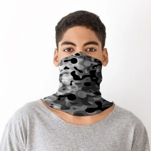 Image of Grey Camouflage Neck Scarf Face Covering