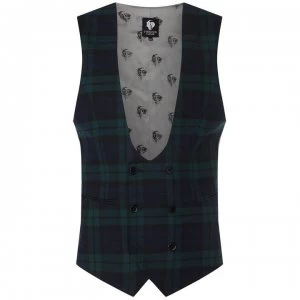 Image of Twisted Tailor Ginger Skinny Fit Waistcoat - Green