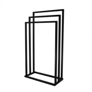 Image of Black 3 Tier Free Standing Towel Rack