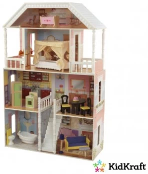 Image of Savannah Doll House with 14 Pieces of Furniture