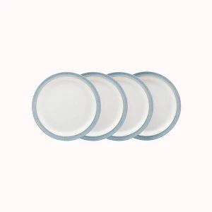 Image of Denby Elements Blue 4 Piece Medium Plate Set