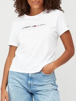Image of Tommy Jeans Americana Logo Tee - White