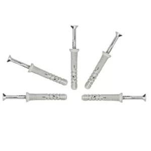 Image of Moderix Nylon Hammer Wall Plug Window Door Frame Concrete Brick - Size 8 x 140mm