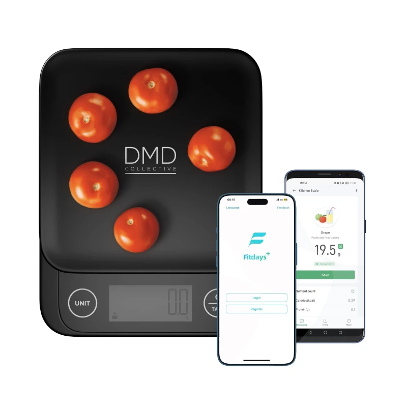 Image of DMD Collective Smart Kitchen Scale with Nutritional Calculator Black unisex One Size