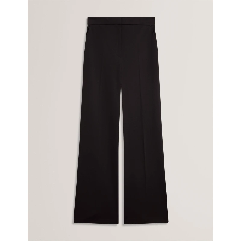 Image of Ted Baker Womens High-Waist Flared Trousers Black female 8 (XS)