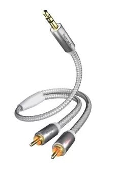 Image of Inakustik 00410005 audio cable 5m 3.5mm 2 x RCA White
