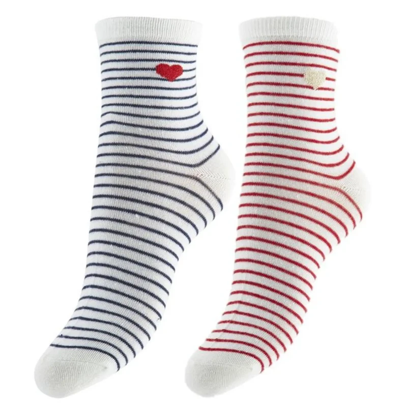Image of Pieces Womens socks Pieces Nolia (x2) Rouge Female TU