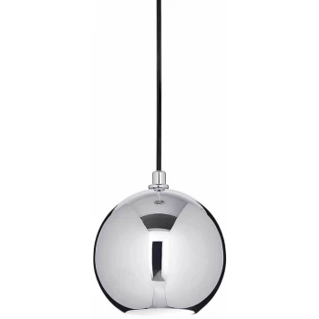 Image of Ideal Lux Lighting - Ideal Lux Mr Jack - 1 Light Large Dome Ceiling Pendant Chrome, GU10