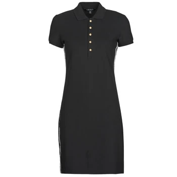 Image of Lauren Ralph Lauren JADDOX-SHORT SLEEVE-DAY DRESS womens Dress in Black - Sizes S,M,L,XL,XS