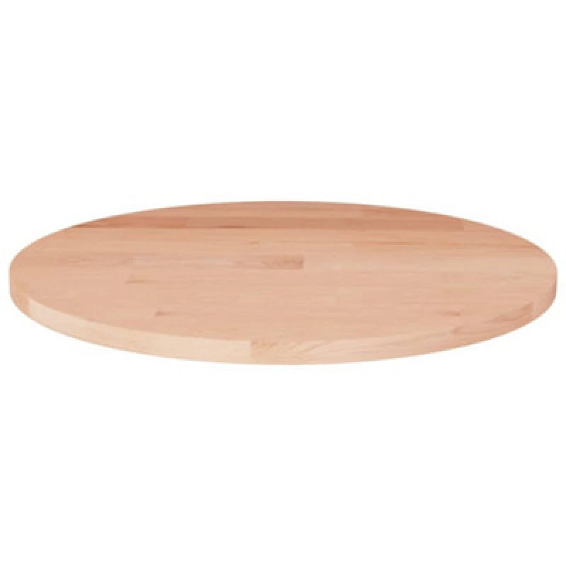 Image of Vidaxl Round Table Top 50X1.5cm Solid Wood Oak, Brown 342895