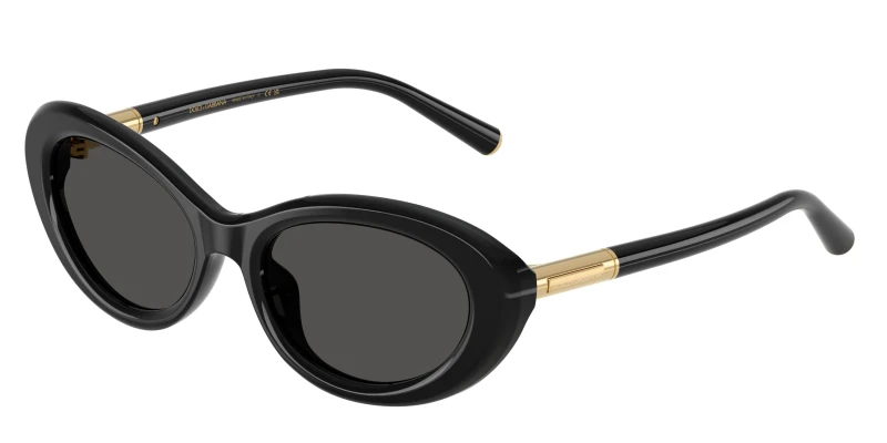 Image of Dolce & Gabbana Marlene 0Dg4519 Oval Sunglasses - Black WUF6K Female