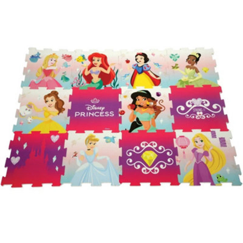 Image of Disney Princess Foam Play Mat Soft Tiles For Baby Toddler Floor Interlocking 12 Piece Matting Indoor Or Outdoor