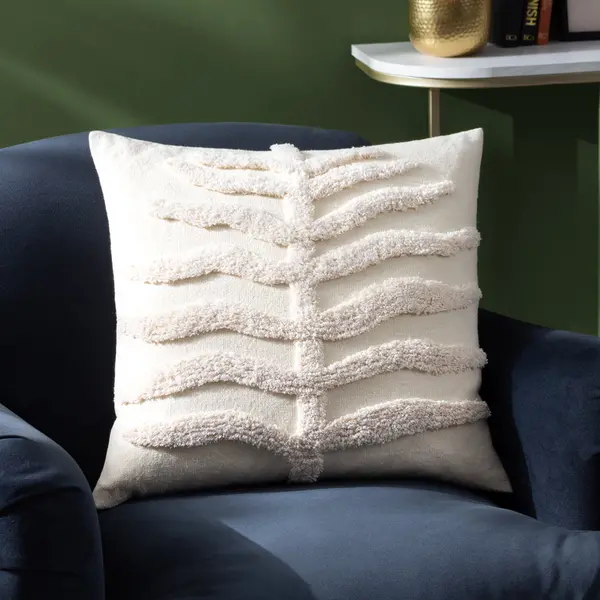 Image of Dakota Tufted Cushion Natural, Natural / 45 x 45cm / Polyester Filled