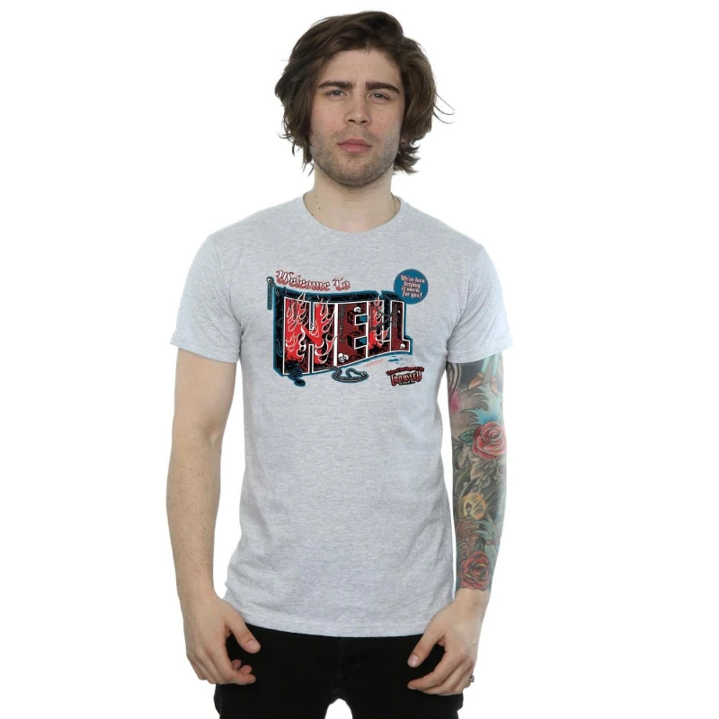 Image of Supernatural Supernatural Men Welcome To Hell T-Shirt in Grey Size: Small Grey S Male 5057245675949