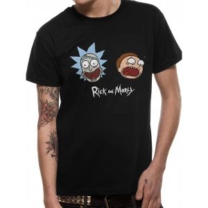 Image of Rick And Morty - Heads Mne's X-Large T-Shirt - Black