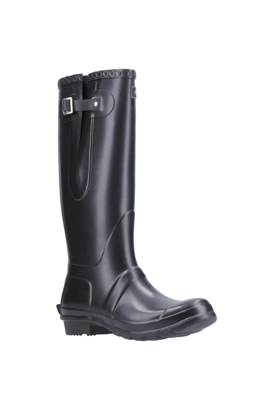 Image of Cotswold Mens Windsor Pull On Buckle Welly Wellington Boots UK Size 5 (EU 38) Black COT304-BLACK-5