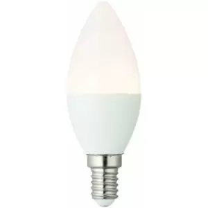 Image of Loops - E14 Mini Edison Dimmable LED Light Bulb 4.5W Warm White Frosted Candle Lamp