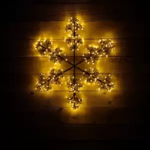 Image of Samuel Alexander - 78cm LED Indoor Outdoor Snowflake Christmas Decoration in Warm White
