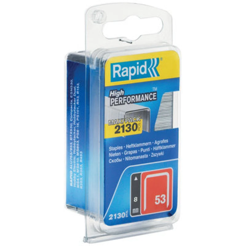 Image of Rapid 5000742 53/8B 8mm Galvanised Staples (Pack 2000) 5000742