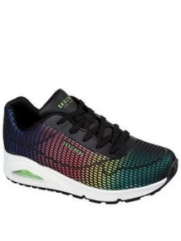 Image of Skechers Uno Trainers - Black/Multi