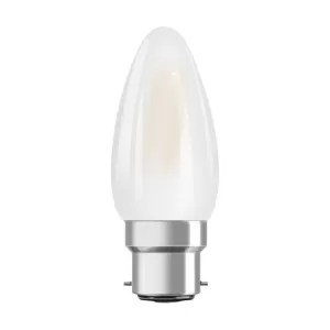 Image of Osram Candle 40W LED Filament Frosted BC Dimmable Bulb