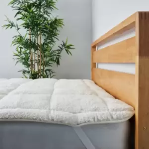 Image of BHS Home Teddy Bear Fleece Mattress Topper - Double