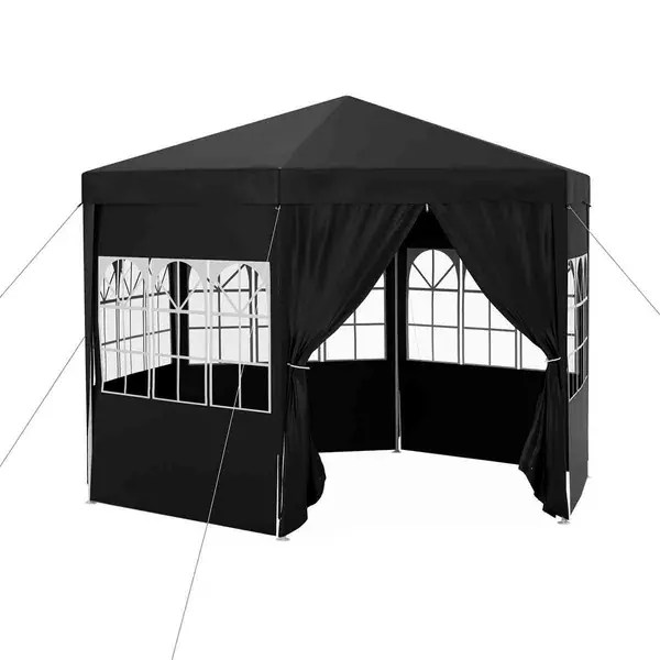 Image of Outsunny 3.9m Gazebo w/ 6 Removable Side Walls 84C-196V01BK