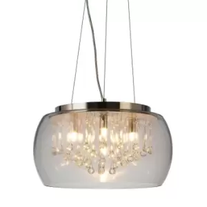 Image of Luce Pendant Ceiling Light, Silver, 5x G9