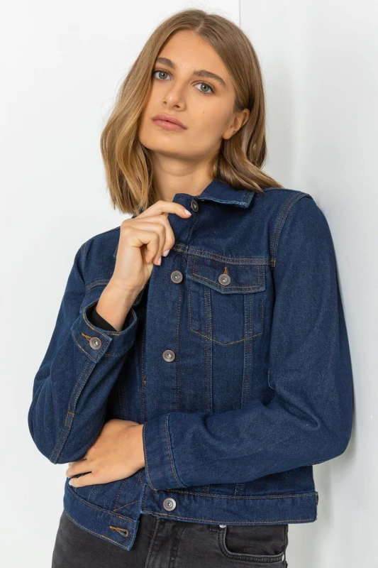 Image of Roman Classic Cotton Denim Jacket Indigo