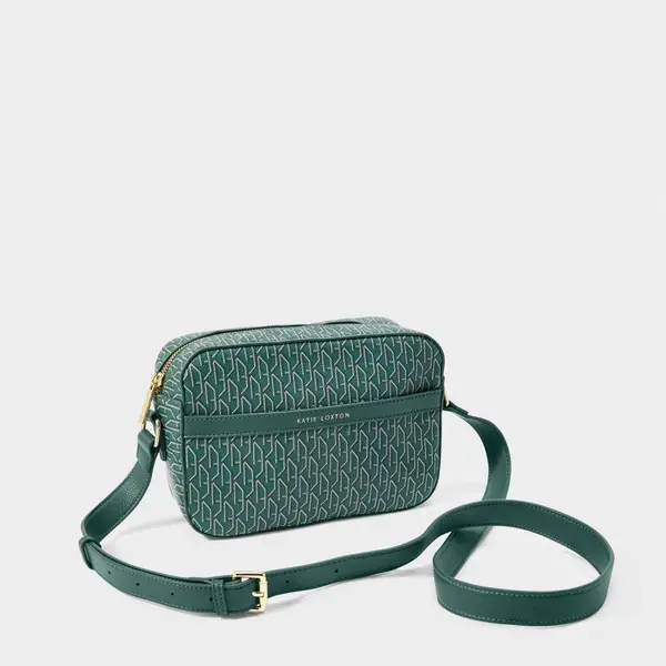 Image of Katie Loxton Green Signature Crossbody Bag KLB2925